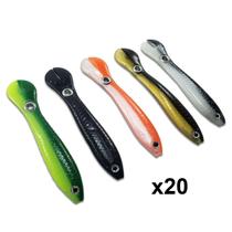 Isca De Pesca Artificial Bótia 3d Macia 20 Pcs Natação Bionica Soft Loach Fishing Silicone