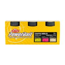 Isca de pesca Berkley PowerBait ChromaGlow Crappie Nibble, pacote com 3