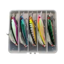 Isca De Pesca Biónica 3D Laser Eyes Minnow 5 Peças Isca Rígida Com Anzóis Triplos De Pena Aorace