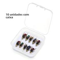 Isca De Pesca De Insetos Artificiais De Afundamento Rápido Cabeça De Contas De Latão Scud Fly Worm