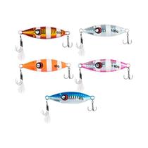 Isca De Pesca Luminosa De Metal Pesada Com Afundamento Lento 5 Peças 10-60g Com Olhos 3D E Ganchos Isca De Pesca Luminosa De Metal Pesada Com Afundamento Lento 5 Peças 10-60g Com Olhos 3D E Ganchos