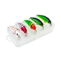 Isca De Pesca Minnow Com Olhos 3D De Afundamento Lento 55mm 65g, 5 Peças Em Caixa, Isca Artificial