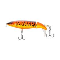 Isca de Pesca Popper 9cm 13g - Top Water com Olhos 3D e Cauda Giratória