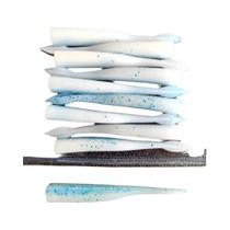 Isca De Pesca Soft Swim Bait De 7,5mm 10pcs Com Gancho Jig Para Robalo, Pike, Perch E Chub