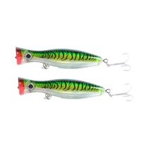 Isca Flutuante Grande De Pesca Popper De 130mm 43g Com Ganchos Triplos E Olhos 3D Para Bass, Trout E
