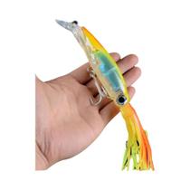 Isca Luminosa Para Polvo E Lula 130mm FLYSAND, Wobbler Para Pesca Marítima, Isca Para Atum Com