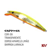 Isca Sardinha Da Kv Artificial plug Meia Água barbela 13,5cm