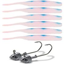 Isca Soft Bait Maruri W182 6 Unid + 2 Anzol Jig Head