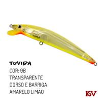 Isca Tuvira 12cm da KV plug de barbela Meia Água floating