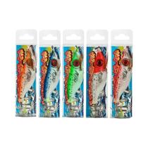 Iscas De Madeira Para Camarão E Lula De 9g 10cm, 5 Peças Com Chumbada Para Pesca De Polvo E Lula