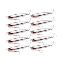 Iscas De Metal Prateadas 10pcs 20g 30g 40g Isca De Pesca Para Água Salgada Equipamento Para Pesca De
