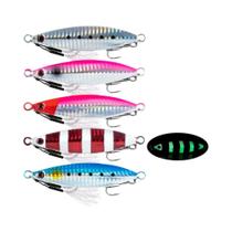 Iscas De Pesca Metálicas Luminosas De Afundamento Lento 5 Peças Com Anzóis Triplos E Anzóis Iscas De Pesca Metálicas Luminosas De Afundamento Lento 5 Peças Com Anzóis Triplos E Anzóis