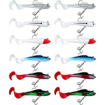 Iscas de pesca Skylety Soft Plastic para robalo, 12 peças