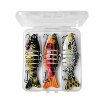 Iscas de Pesca Wobblers 10cm 15g - 3 Unidades - Swimbait Crankbait com Afundamento Lento Iscas de Pesca Wobblers 10cm 15g - 3 Unidades - Swimbait Crankbait com Afundamento Lento