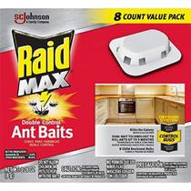 Iscas Duplas de Controle Duplo Ant Baits Raid Max - Pacote com 8 Unidades