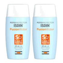 Isdin Fusion Water 5 Stars Kit com 2 Unidades Protetor Solar Facial FPS60 50ml