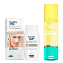 Isdin Kit - Protetor Solar Corporal Hydrolotion FPS50 + Clareador Facial Active Unify Fusion Fluid Color FPS99 Isdin Kit - Protetor Solar Corporal Hydrolotion FPS50 + Clareador Facial Active Unify Fusion Fluid Color FPS99