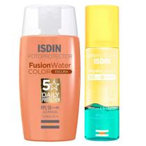 Isdin Kit Protetor Solar Corporal Hydrolotion + Protetor Facial Fusion Water 5 Stars Color Isdin Kit Protetor Solar Corporal Hydrolotion + Protetor Facial Fusion Water 5 Stars Color