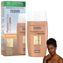 Isdin Protetor Solar Cor Escura Fusion Water Alta Proteção FPS50 Oil Control Alta Proteção Matte