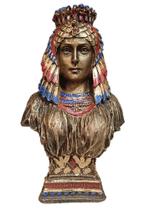 Isis Busto de Resina Estatueta Decorativa Egípcio Faraó - Decore Casa