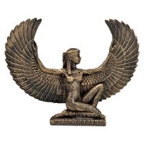 Isis Deusa Egípcia Amor Imagem De Resina Dourado Envelhecido - M3 Decoração