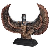 Isis Deusa Egípcia Fênix Asas Abertas Estátua De Resina 22cm - M3 Decoração