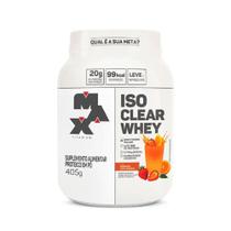 Iso Clear Whey Max Titanium Pote Sabor Morango com Laranja 405g