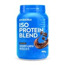 Iso Protein Blend 900g Suplemento Proteico em Pó Sabor Chocolate Probiótica