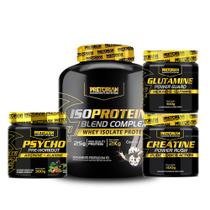 Iso Protein Blend Complex 2kg + Glutamina 300g + Creatina 300g - Psycho Pre Workout 300gr - Pretorian