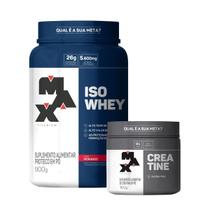 Iso Whey Proteína Isolada 900g e Creatina Monohidratada 100g - Max Titanium