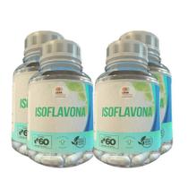 Isoflavona - 60 Cápsulas 500Mg Kit Com 4
