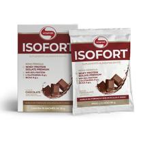 Isofort Whey Protein Isolado de alta pureza 15 sachês 30g chocolate Vitafor