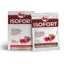 Isofort Whey Protein Isolado de alta pureza 15 sachês 30g frutas vermelhasVitafor