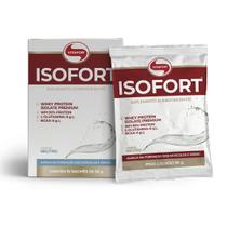 Isofort Whey Protein Isolado de alta pureza 15 sachês 30g neutro Vitafor