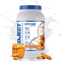 Isolado de proteína de soro de leite Evogen Isoject Manteiga de amendoim salgada 25 porções