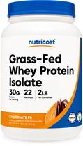 Isolado de proteína de soro de leite Nutricost Chocolate alimentado com capim PB 2 kg