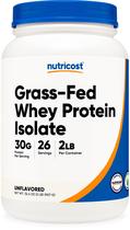 Isolado de proteína de soro de leite Nutricost Grass-Fed 907g sem sabor