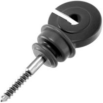 Isolador Cerca Elétrica Gancho Afastador 9cm Preto - C/100