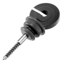 Isolador Cerca Elétrica Gancho Afastador 9cm Preto - C/100