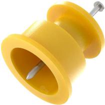 Isolador Cerca Elétrica Roldana 30x30 Amarelo Pct C/400