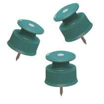 Isolador Cerca Elétrica Roldana 30x30 Prego Verde 20 Peças