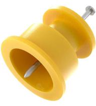 Isolador Cerca Elétrica Roldana 36x36 Amarelo Pct C/1000