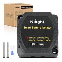 Isolador de bateria Nilight 12V 140A Dual Smart VSR Waterproof Isolador de bateria Nilight 12V 140A Dual Smart VSR Waterproof