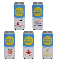 Isolador de bebidas Funky Junque Bash & Boozy, conjunto de refrigeradores de 12 onças, 5 unidades