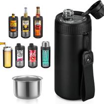 Isolador de bebidas MAXSO 5 em 1 Refrigerador de latas preto