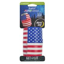 Isolador de bebidas Nite Ize SlapLit LED Patriotic Can Wrap