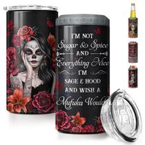 Isolador de bebidas SANDJEST Refrigerador de aço inoxidável 4 em 1 de 12 onças