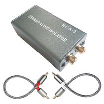 Isolador de ruído RCA Pro Eliminador de zumbido de áudio WiSwinda Silver