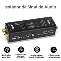 Isolador De Sinal De Áudio Profissional Portátil Filtro De Ruído 2 Canais RCA Eliminador De Ruído Isolador De Sinal De Áudio Profissional Portátil Filtro De Ruído 2 Canais RCA Eliminador De Ruído