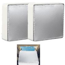 Isolador de ventilação para RV, pacote com 2 unidades, Peaoop, com superfície refletora de 14 x 14 polegadas